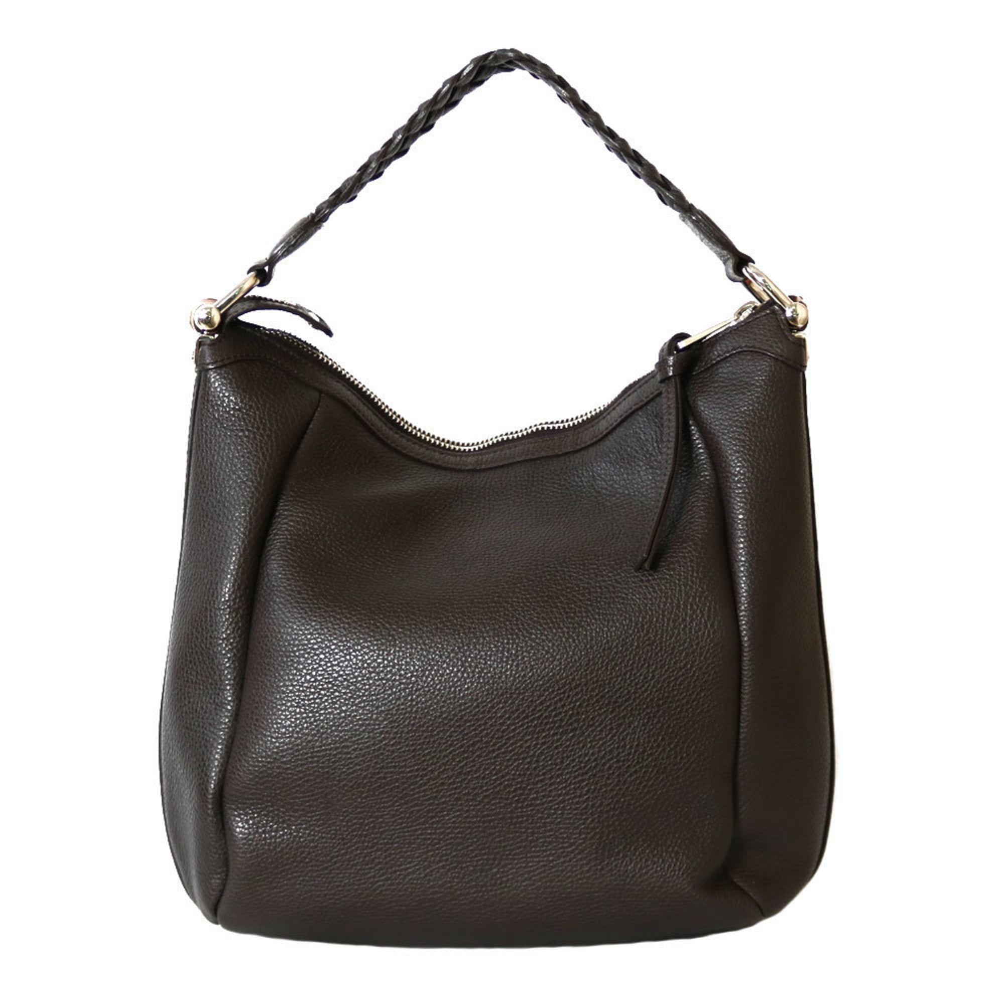 Gucci Shoulder Bag Bamboo Handbag Brown Ladies
