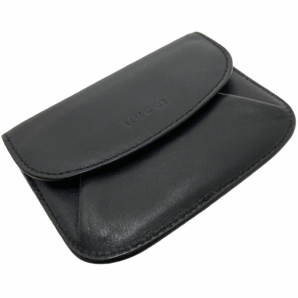 GUCCI 95971 1502 Women's Leather Coin Purse/coin Case Black