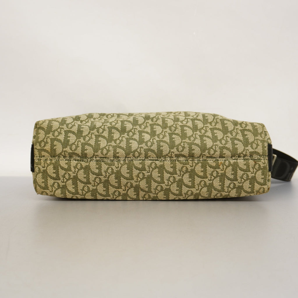CHRISTIAN DIOR  Trotter Shoulder Bag Women's Canvas Shoulder Bag khaki