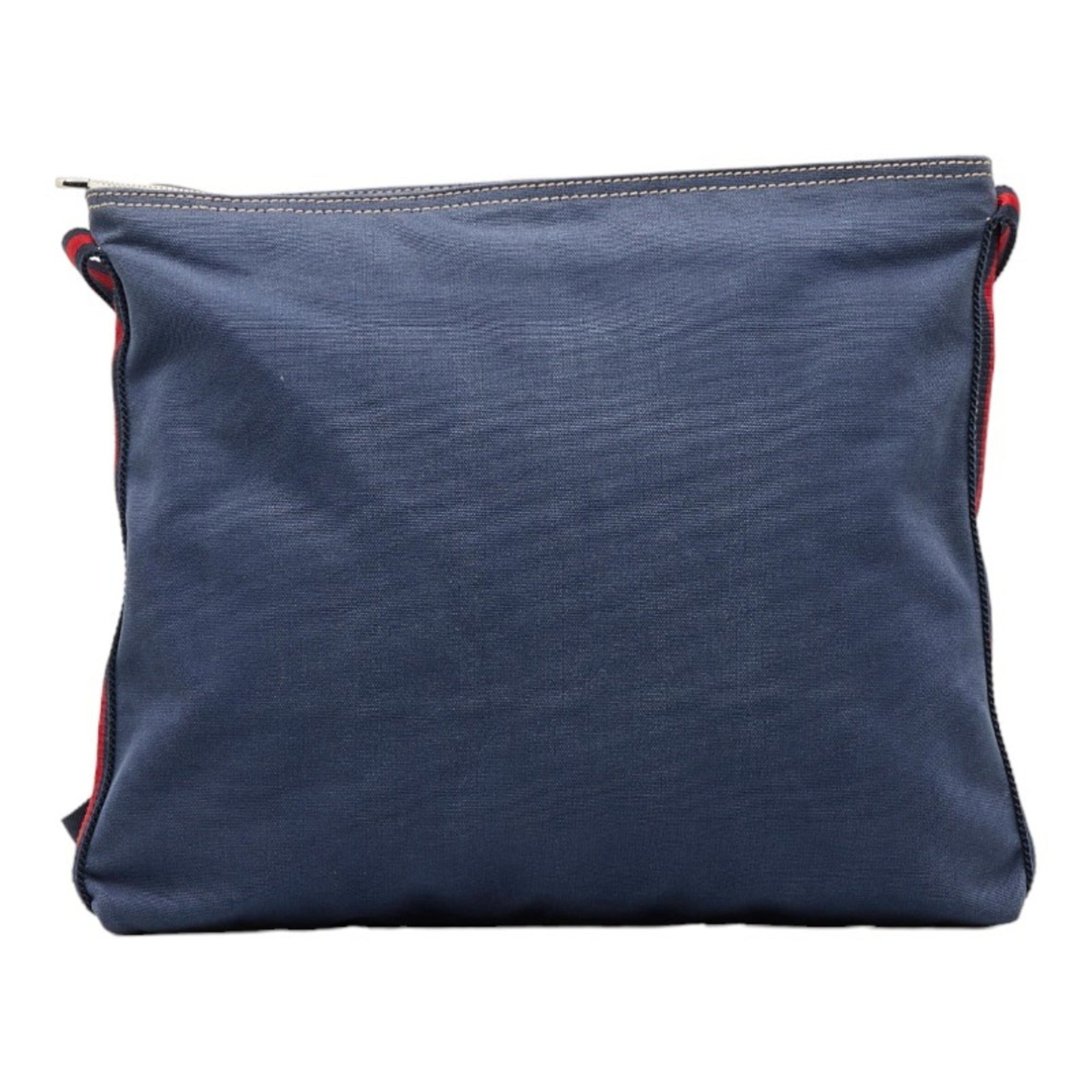 GUCCI Sherry Line Shoulder Bag 189676 Navy Canvas Men's