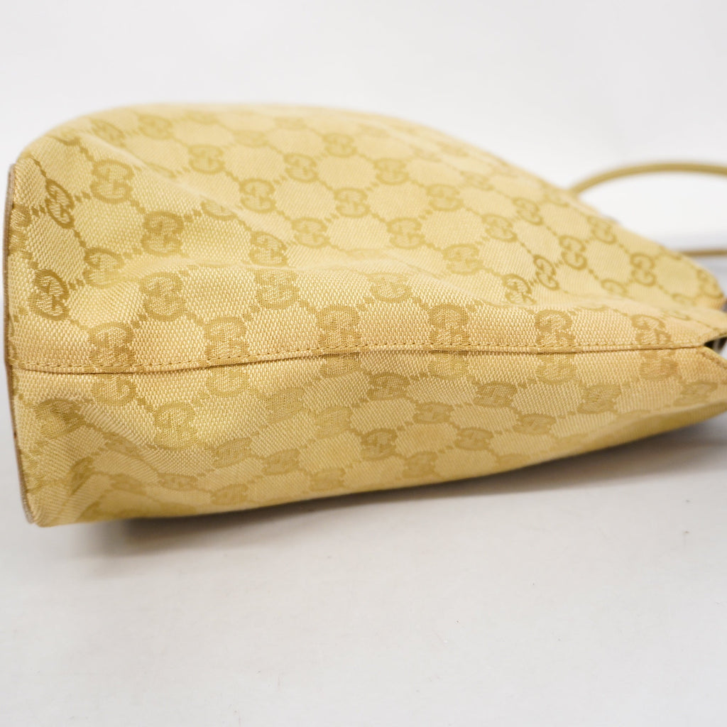 GUCCI  90644 Women's GG Canvas Shoulder Bag Beige