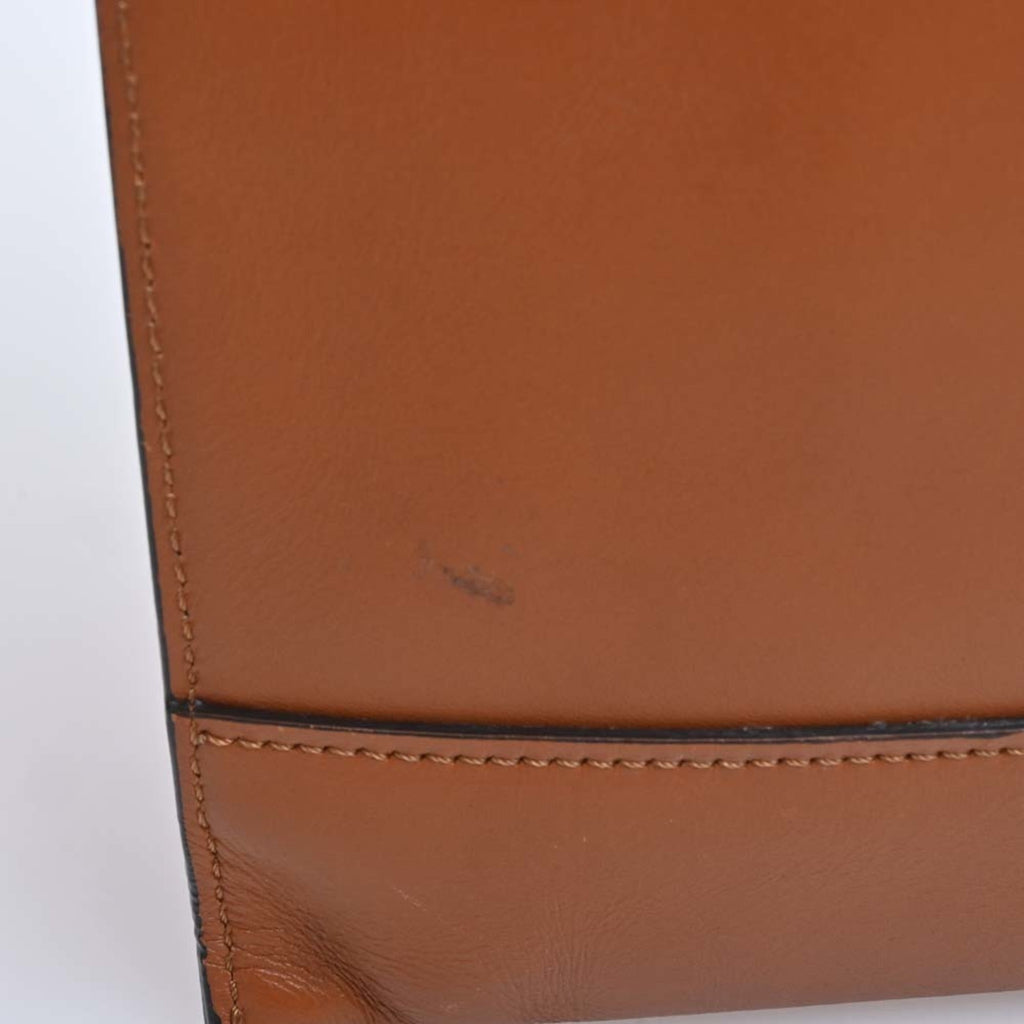 FENDI leather flat pouch clutch bag 8N0178 brown ladies