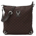 GUCCI Bag Women's Shoulder Abbey GG Nylon Brown 268642 Crossbody