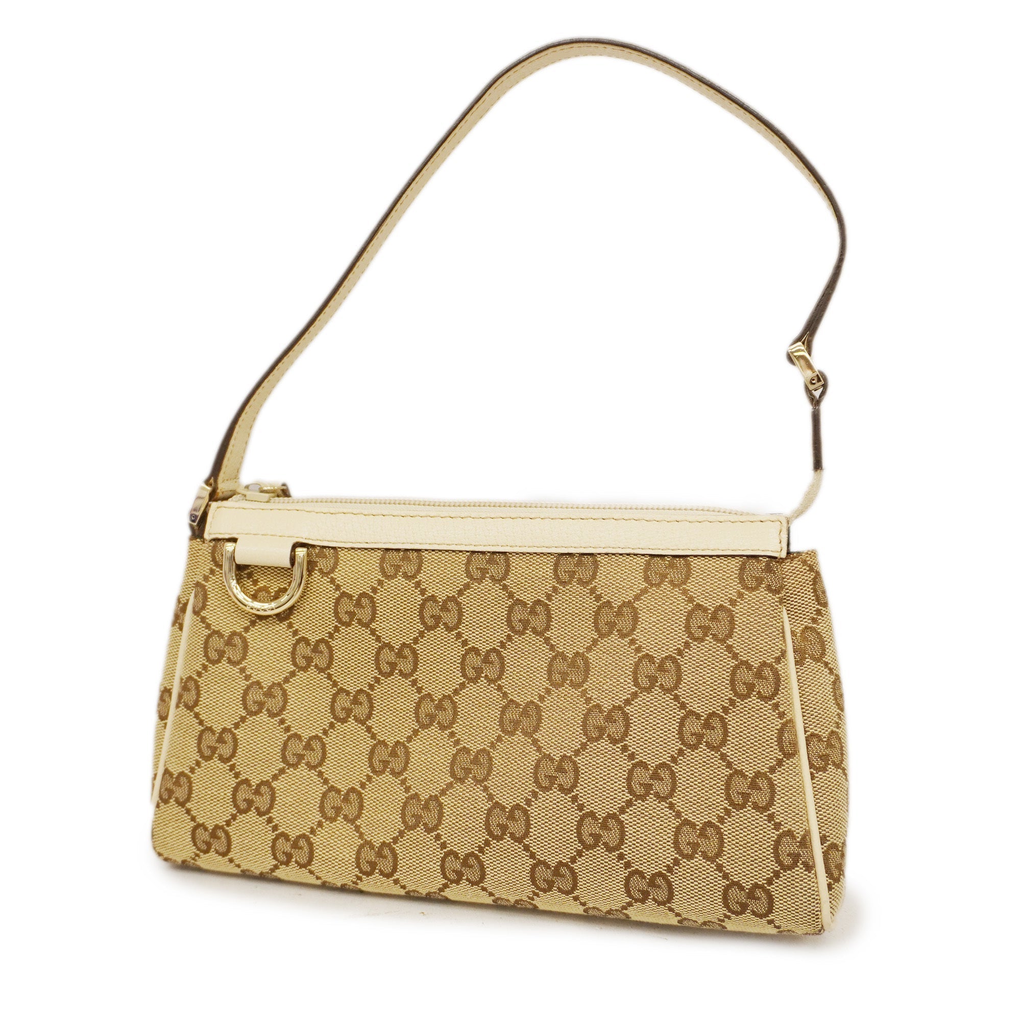 GUCCI  GG Canvas Pouch 145750 Women's Pouch Beige,Ivory