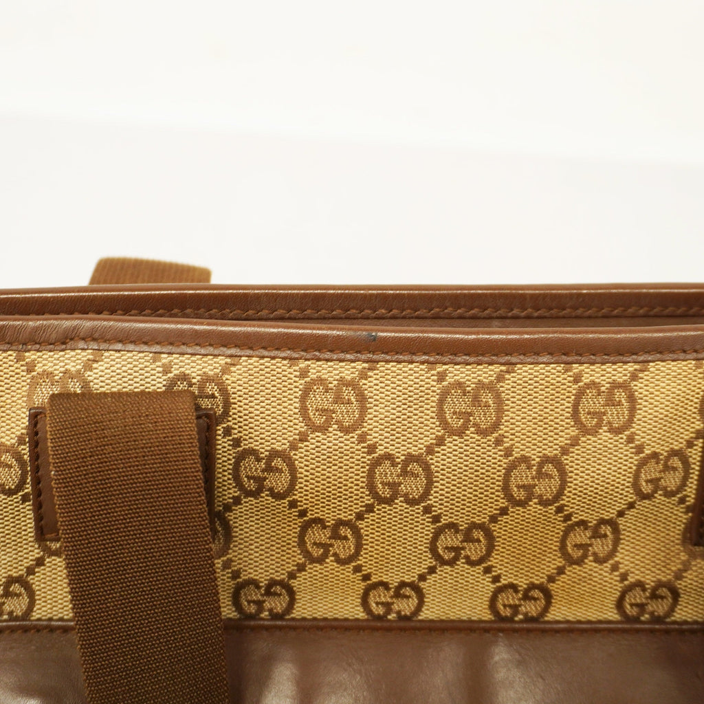 GUCCI  GG Canvas Tote Bag 019 0426 Women's Tote Bag Beige,Brown