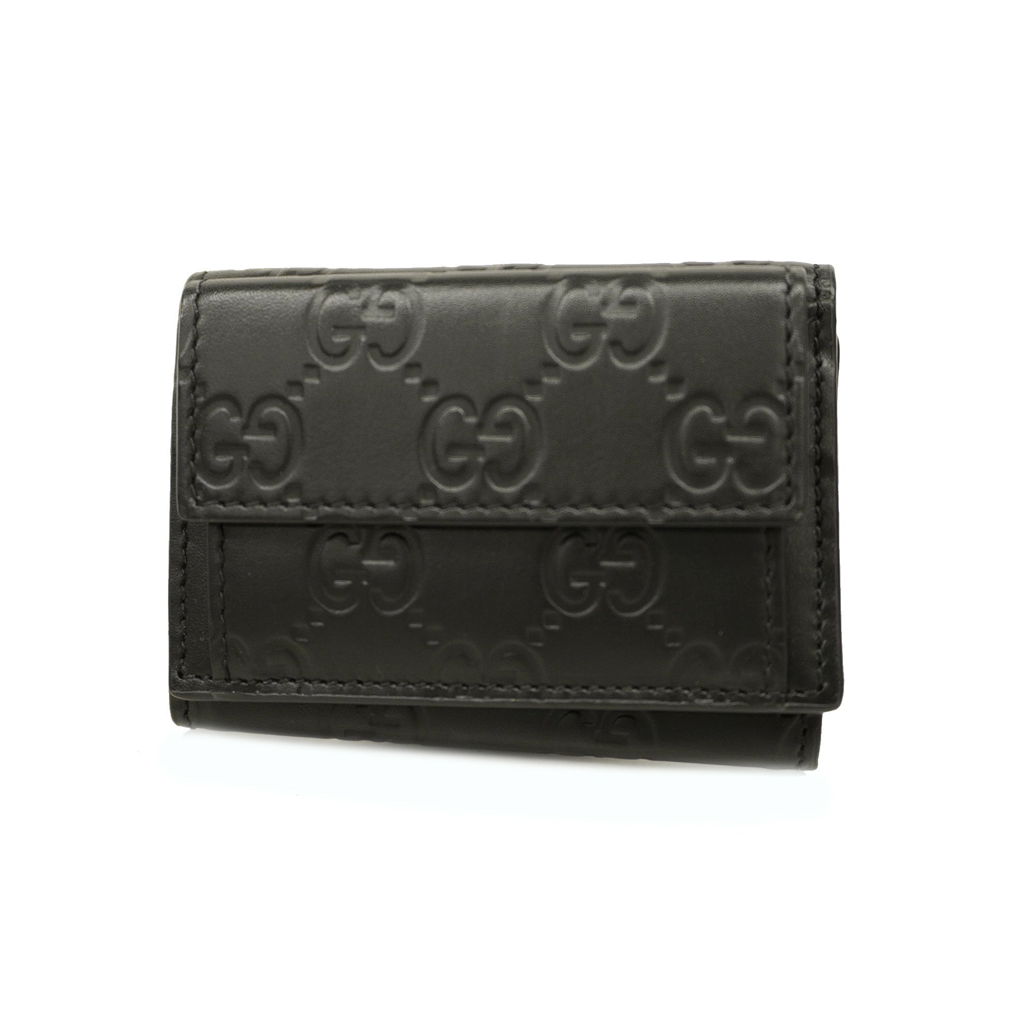 GUCCI  Tri-fold Wallet  Sima 547070 Leather Wallet [tri-fold] Black