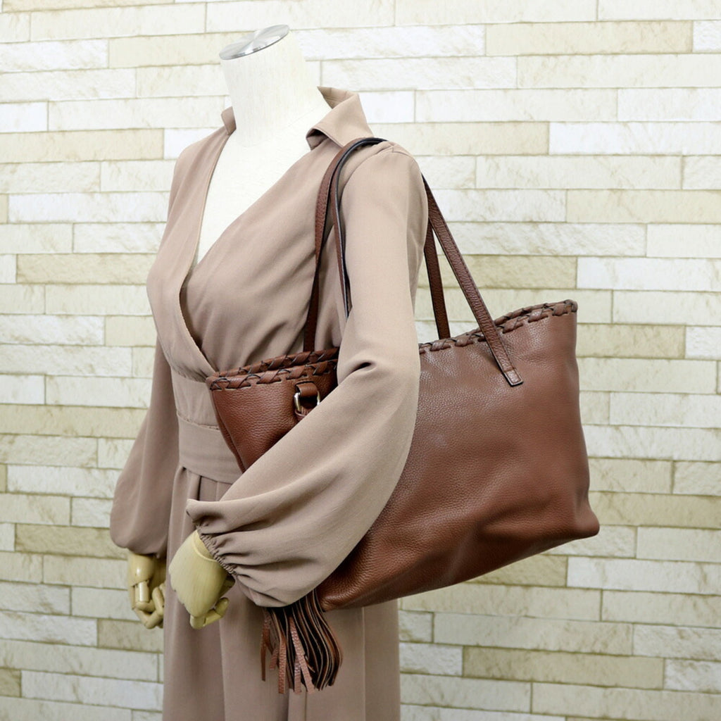 Gucci Shoulder Bag Bamboo Brown Ladies