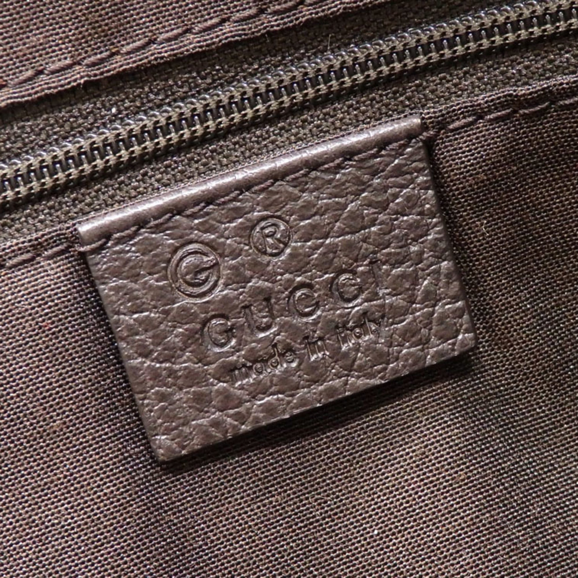 GUCCI Handbag GG Crystal Beige Brown Coated Canvas Leather 339551 493075 Women Men