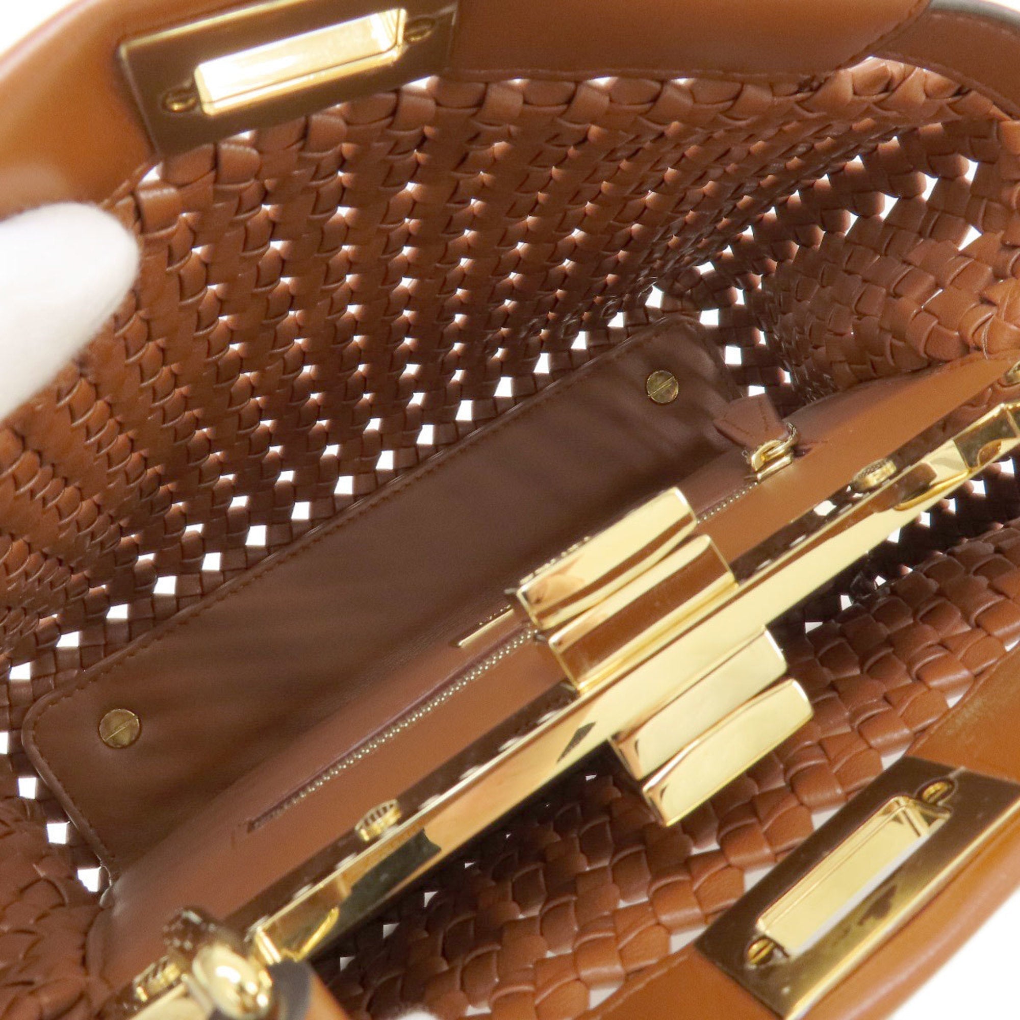 FENDI Peekaboo Handbag Calf Women's