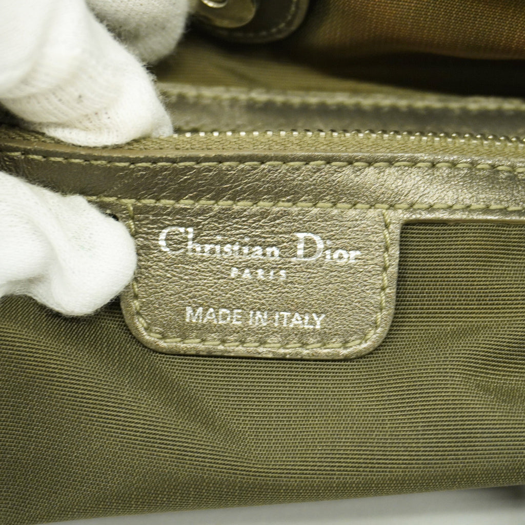 CHRISTIAN DIOR  Canage Women's Leather Tote Bag Dark Gray