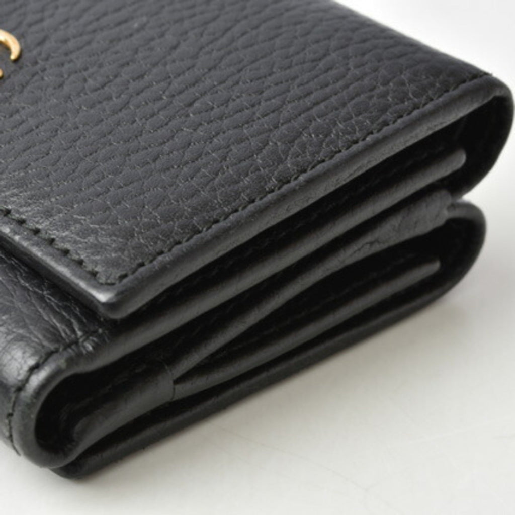 Gucci mini wallet / tri-fold GUCCI fold 474746 PETITE MARMONT Petit Marmont Black
