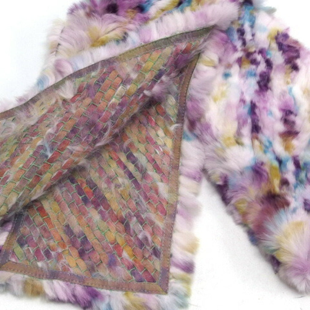 FENDI rabbit fur scarf multicolor