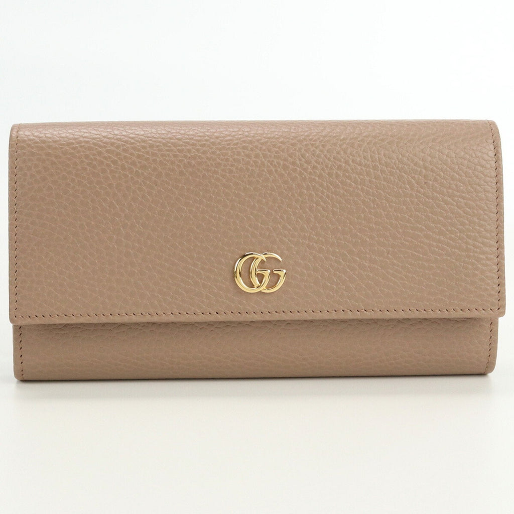 GUCCI Double G Continental GG Marmont 456116 Long wallet with two fold coin purse leather ladies