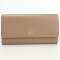 GUCCI Double G Continental GG Marmont 456116 Long wallet with two fold coin purse leather ladies