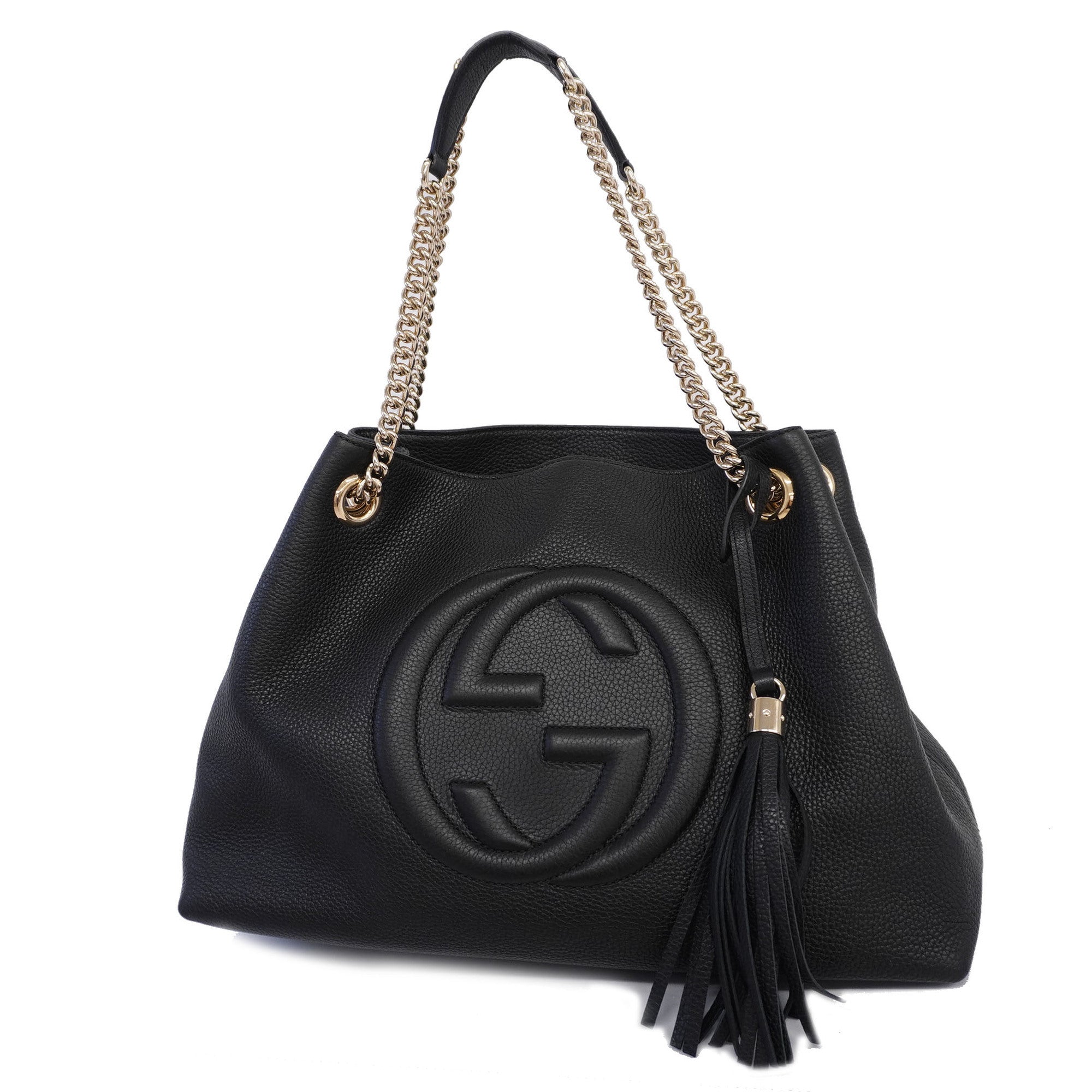GUCCI  Soho Shoulder Bag 536196 Women's Leather Black