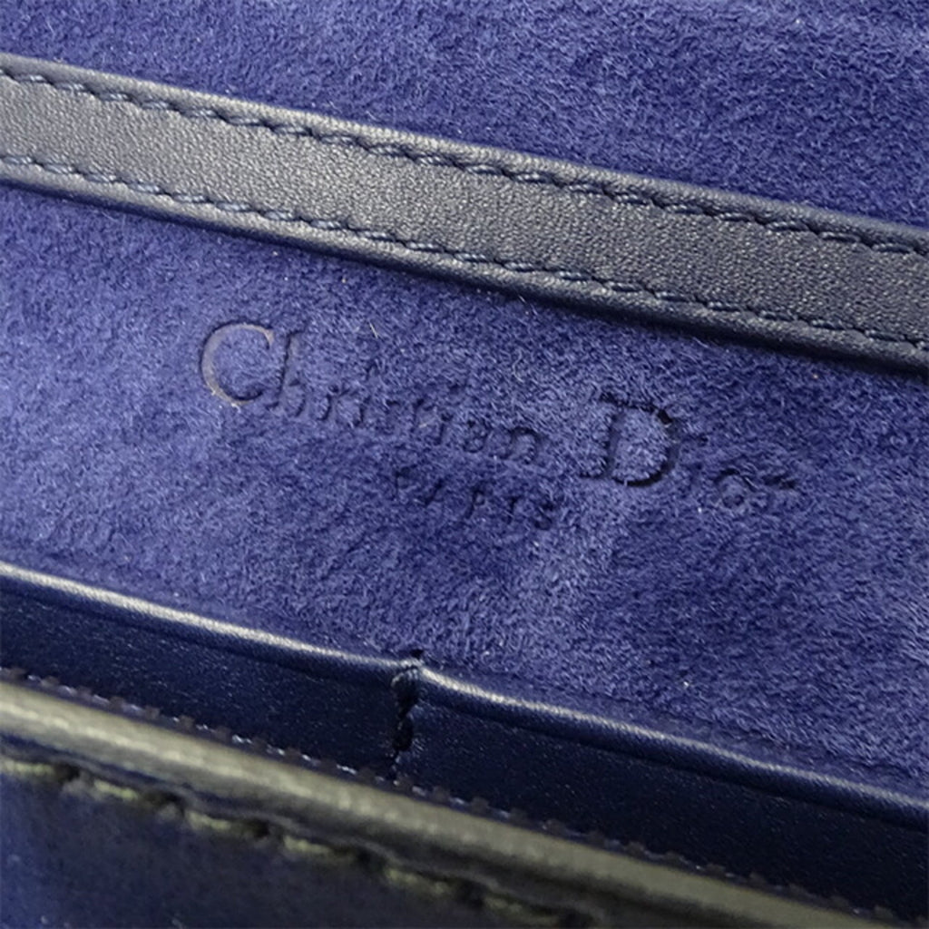 CHRISTIAN DIOR Bag Women's Jadior Shoulder Leather Chain Navy