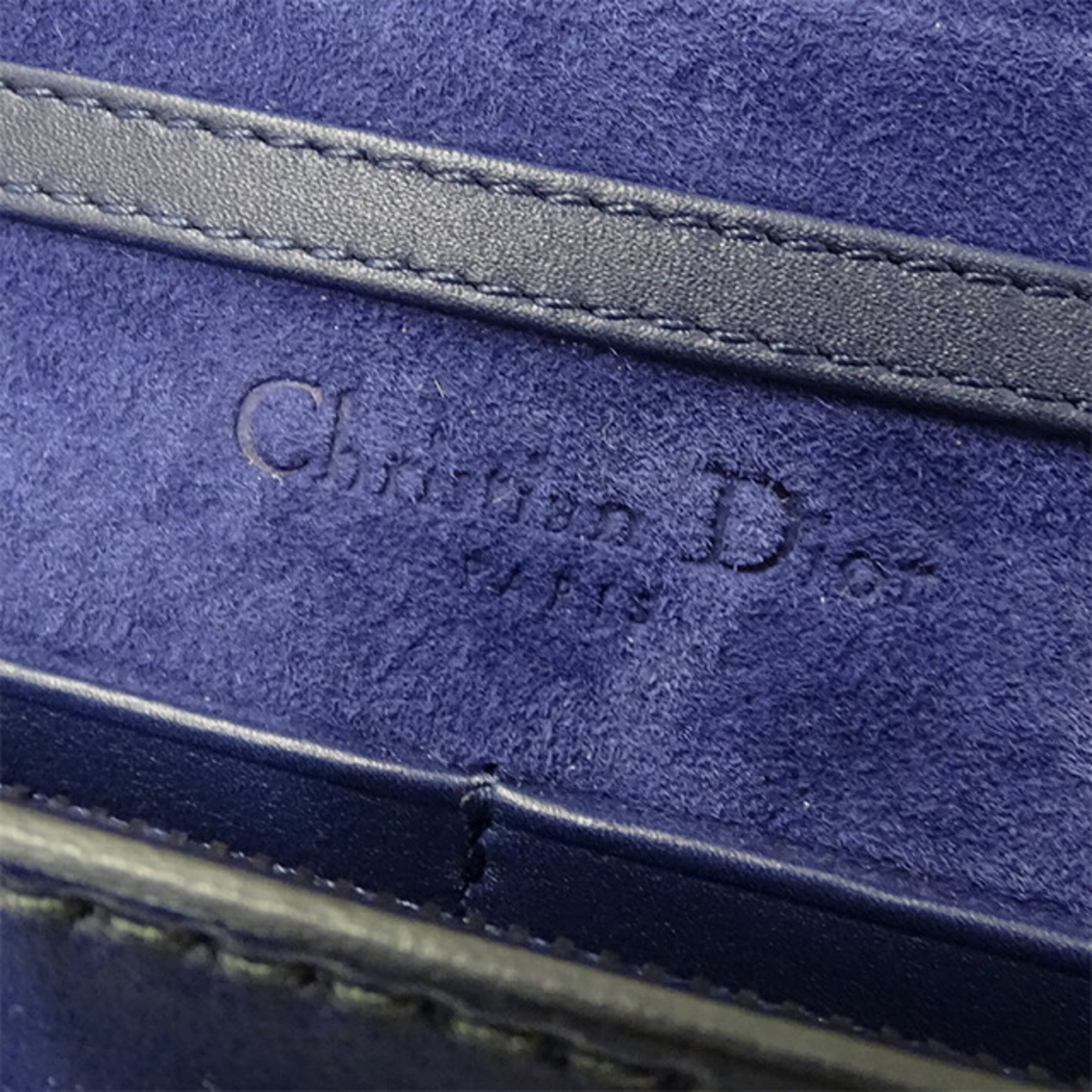 CHRISTIAN DIOR Bag Women's Jadior Shoulder Leather Chain Navy