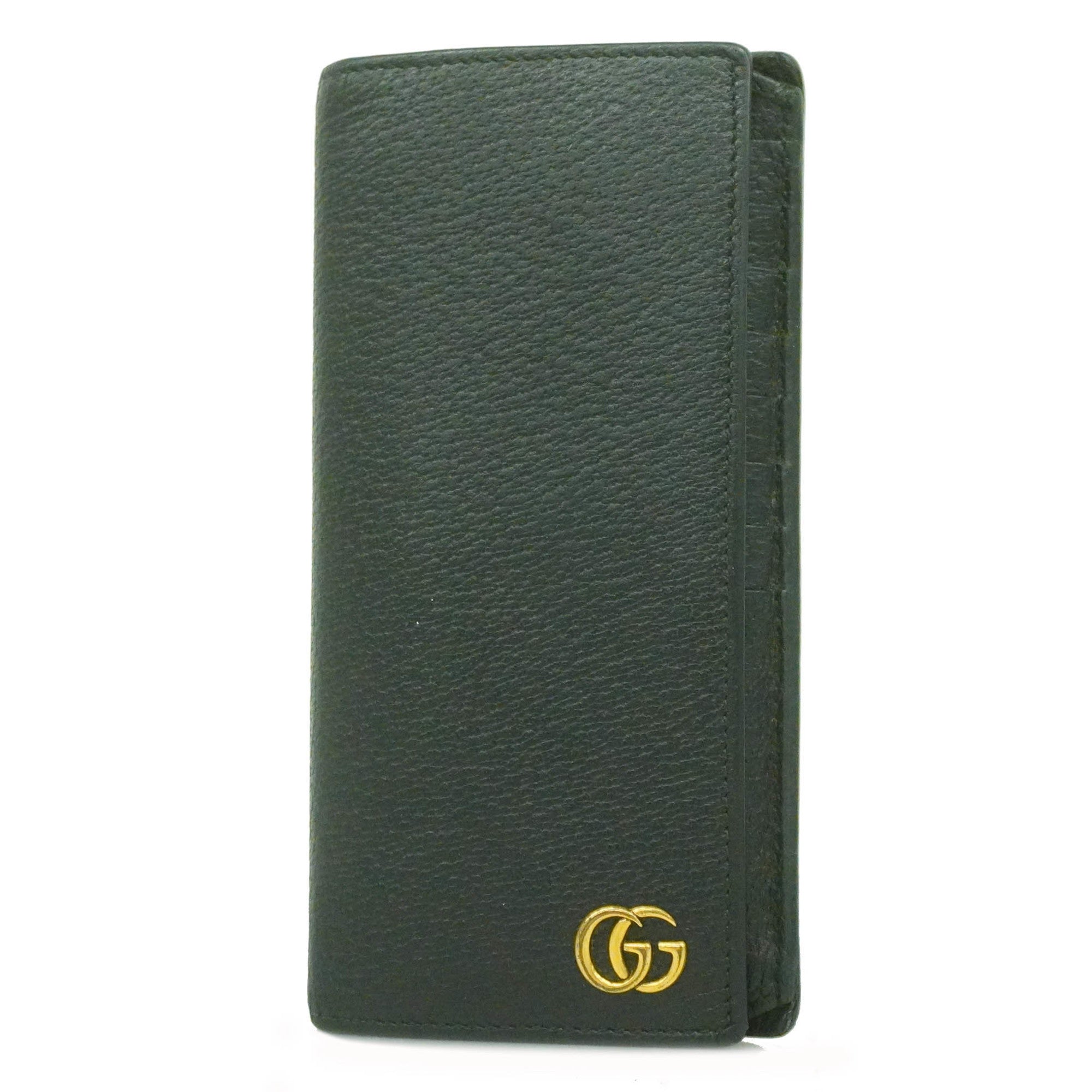 GUCCI  GG Marmont 428740 Women's Leather Long Wallet [bi-fold] Black