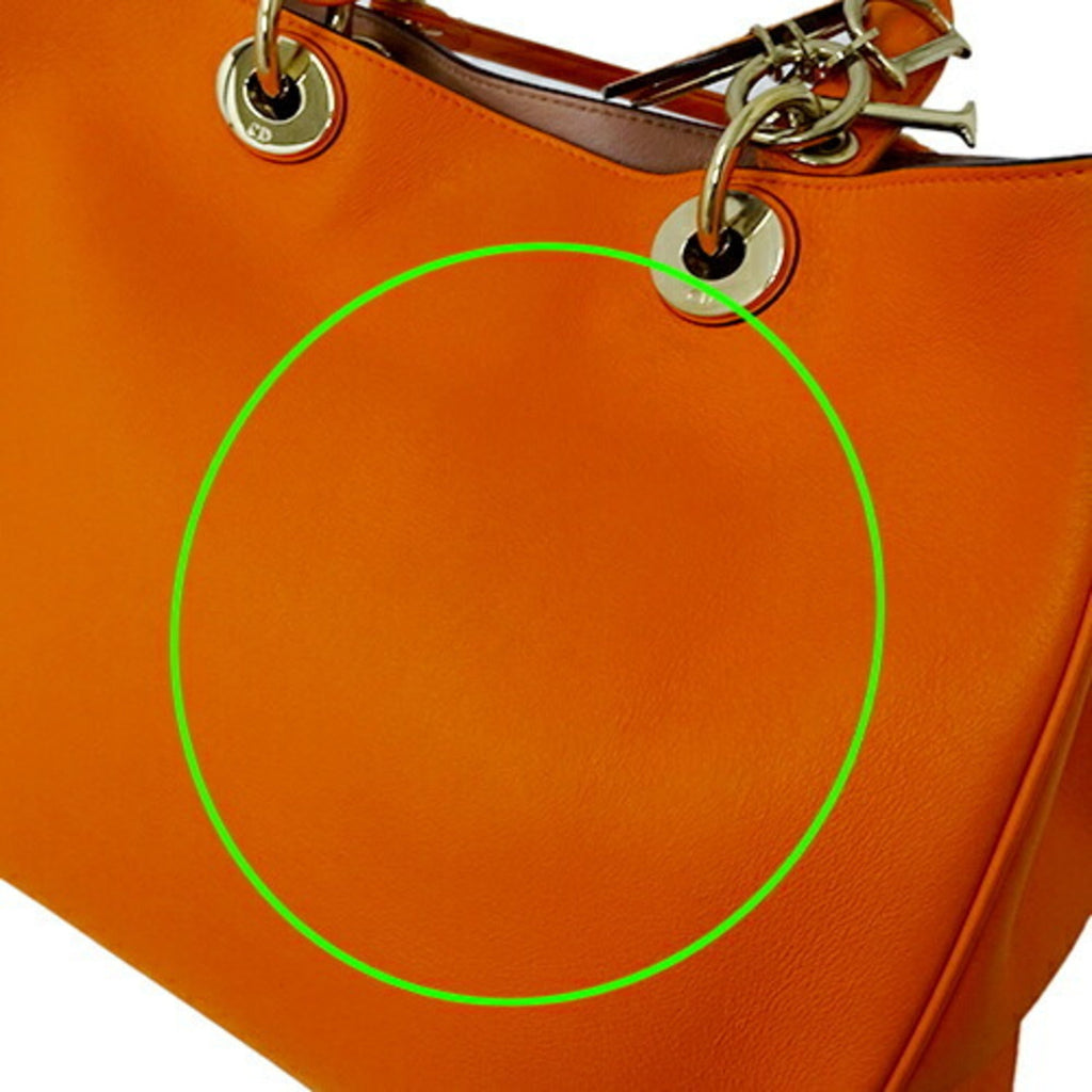 CHRISTIAN DIOR Bag Ladies Handbag Shoulder 2way Leather Diorissimo Orange