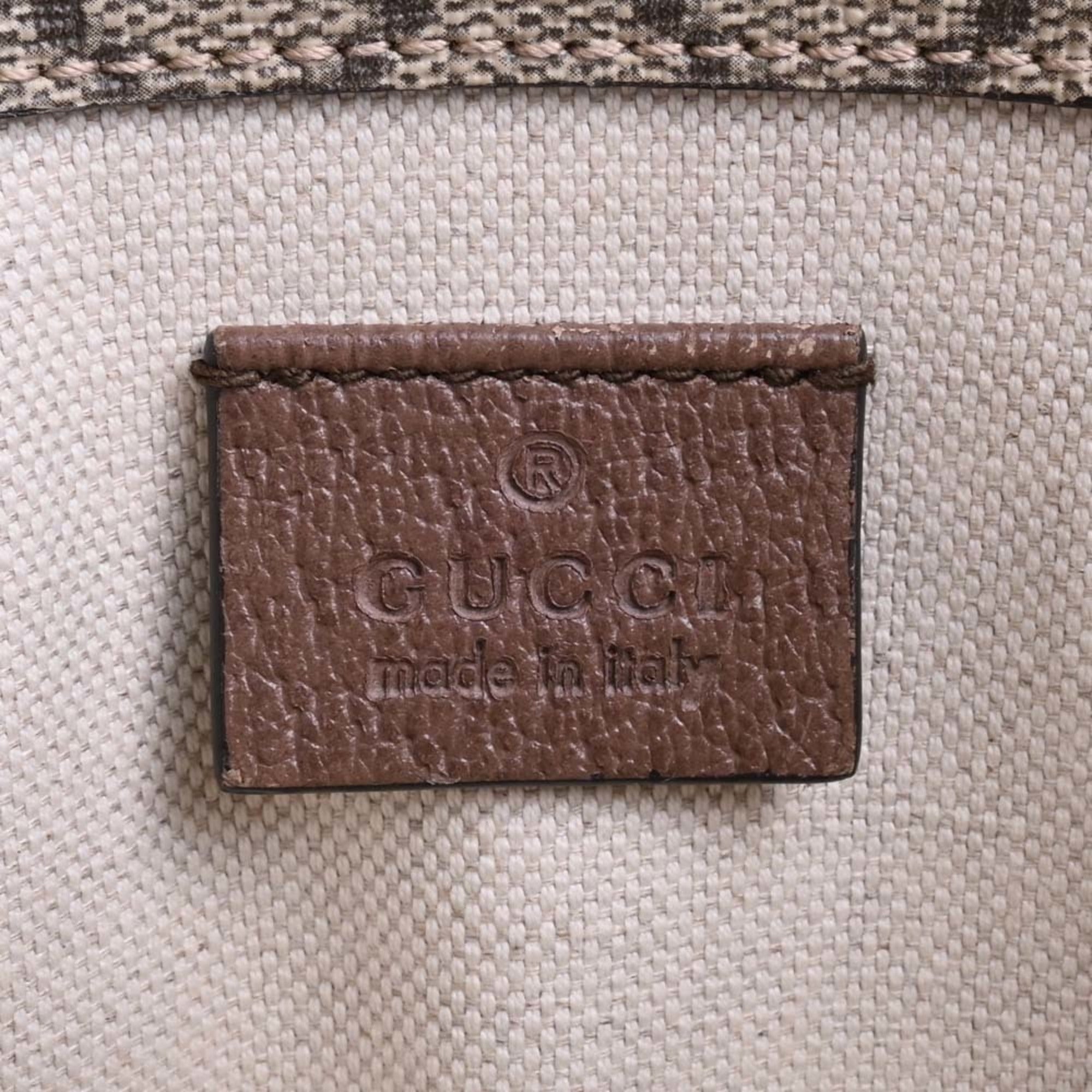 GUCCI Neo GG Supreme Leather Belt Bag Body 493930 Beige/Brown Ladies