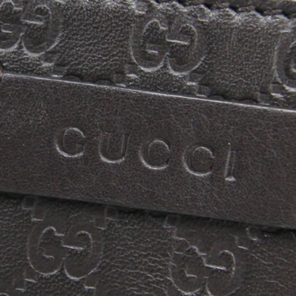 GUCCI Coin Case Micro sima 449896 Brown Leather Purse Holder Wallet Men Women