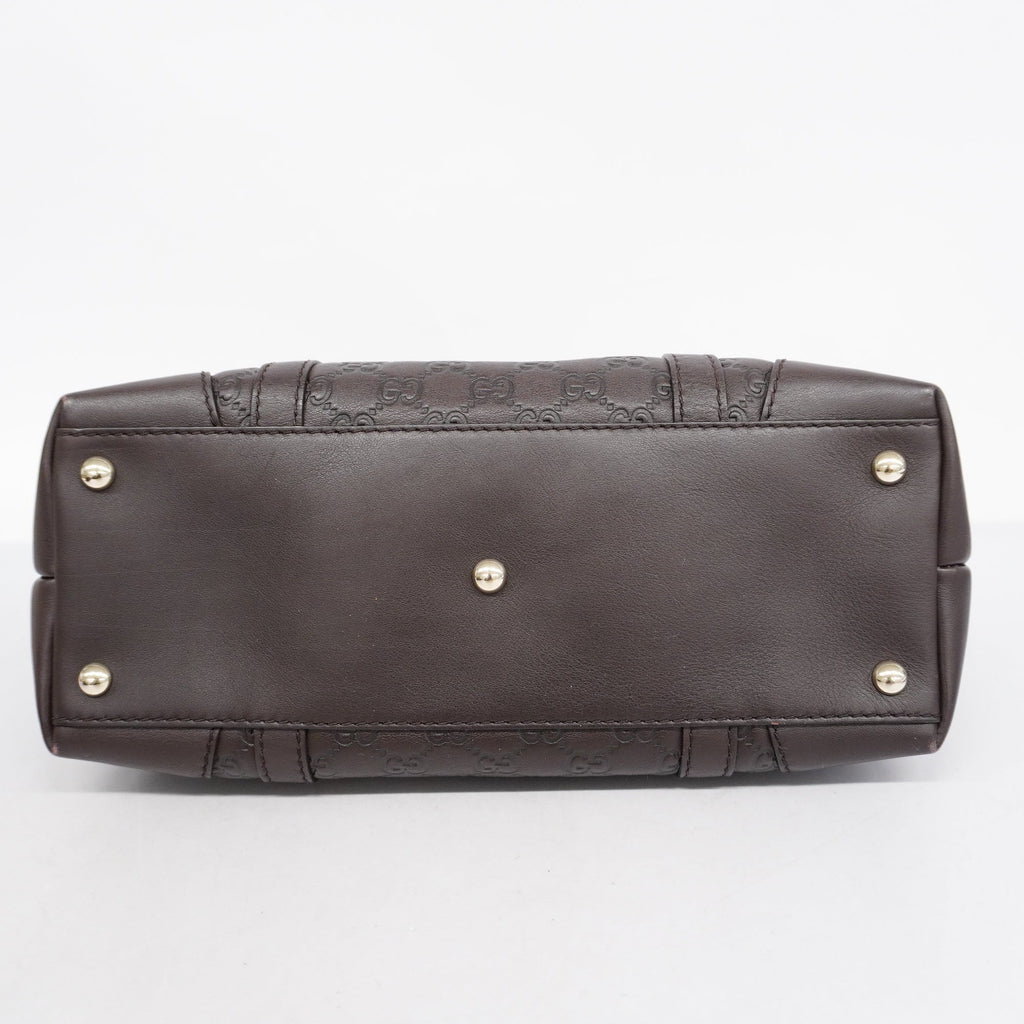 GUCCI ssima Lovely 257069 Women's Leather Tote Bag Brown