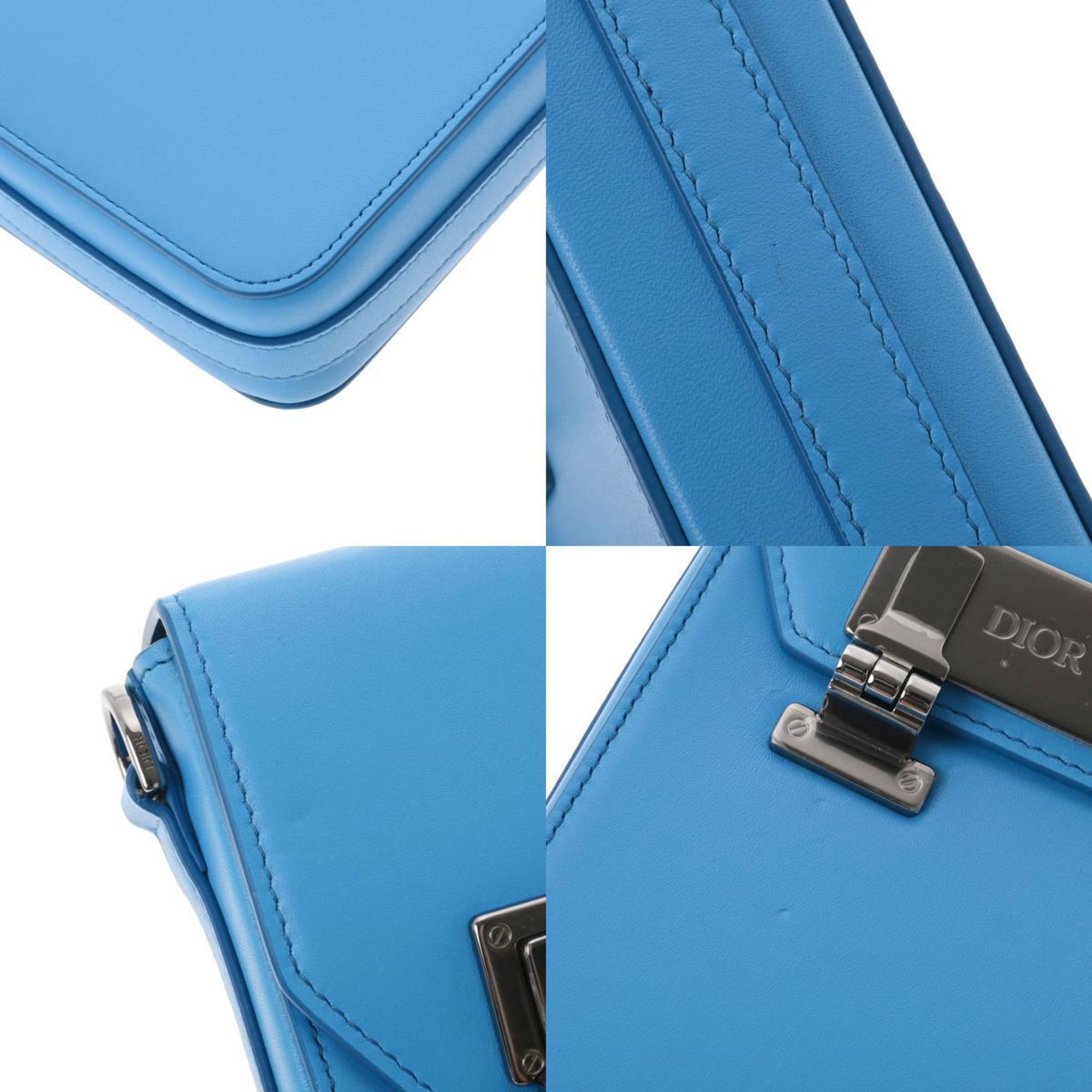 CHRISTIAN DIOR Rock Vertical Pouch Blue Men's Leather Shoulder Bag