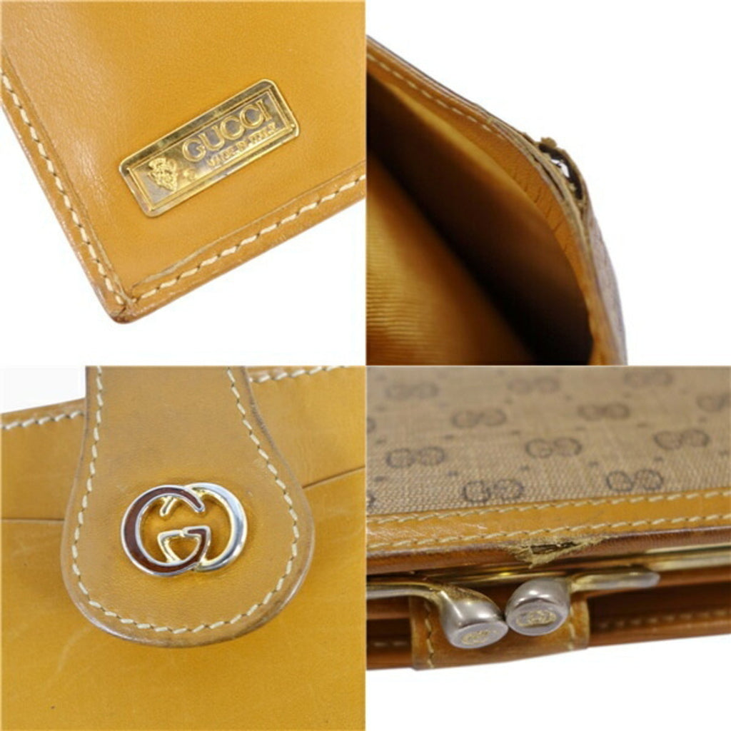 GUCCI Wallet Micro GG Women's Beige