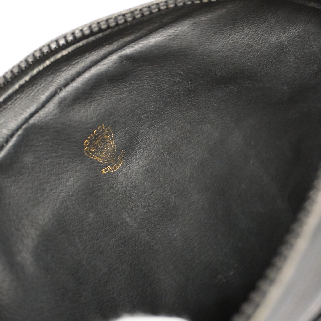 GUCCI  Micro GG 22 001 3100 Women's Canvas,Leather Shoulder Bag Black