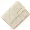 GUCCI Trifold Wallet sima 261502 Ivory Leather Women's