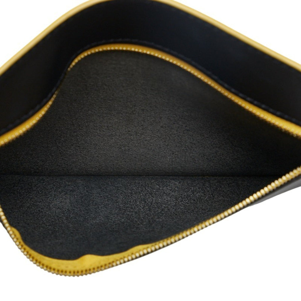 FENDI Pecan Handbag Tote Bag 8BH252 Brown Black Yellow Canvas Leather Women's
