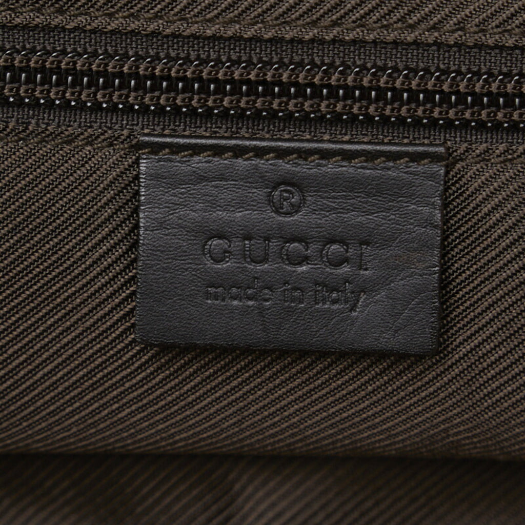 GUCCI tote bag 28892 brown black canvas leather ladies