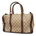 GUCCI  GG Supreme GG Supreme 98 002 468 Women's PVC,Leather Handbag Beige