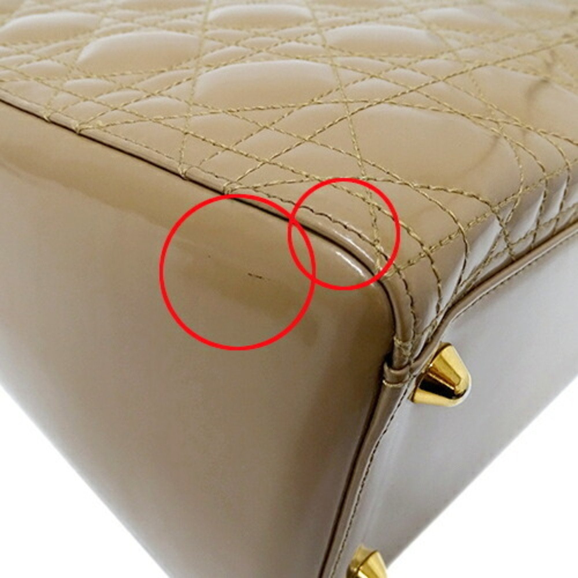 CHRISTIAN DIOR Lady Dior Women's Ethylen Vinyl Acetate [EVA] Handbag,Shoulder Bag Beige
