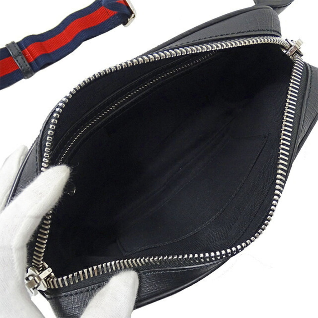 GUCCI bag men's body waist belt black 474293