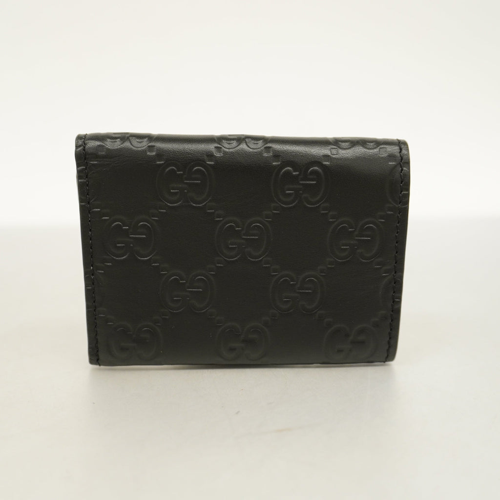 GUCCI  Tri-fold Wallet  Sima 547070 Leather Wallet [tri-fold] Black