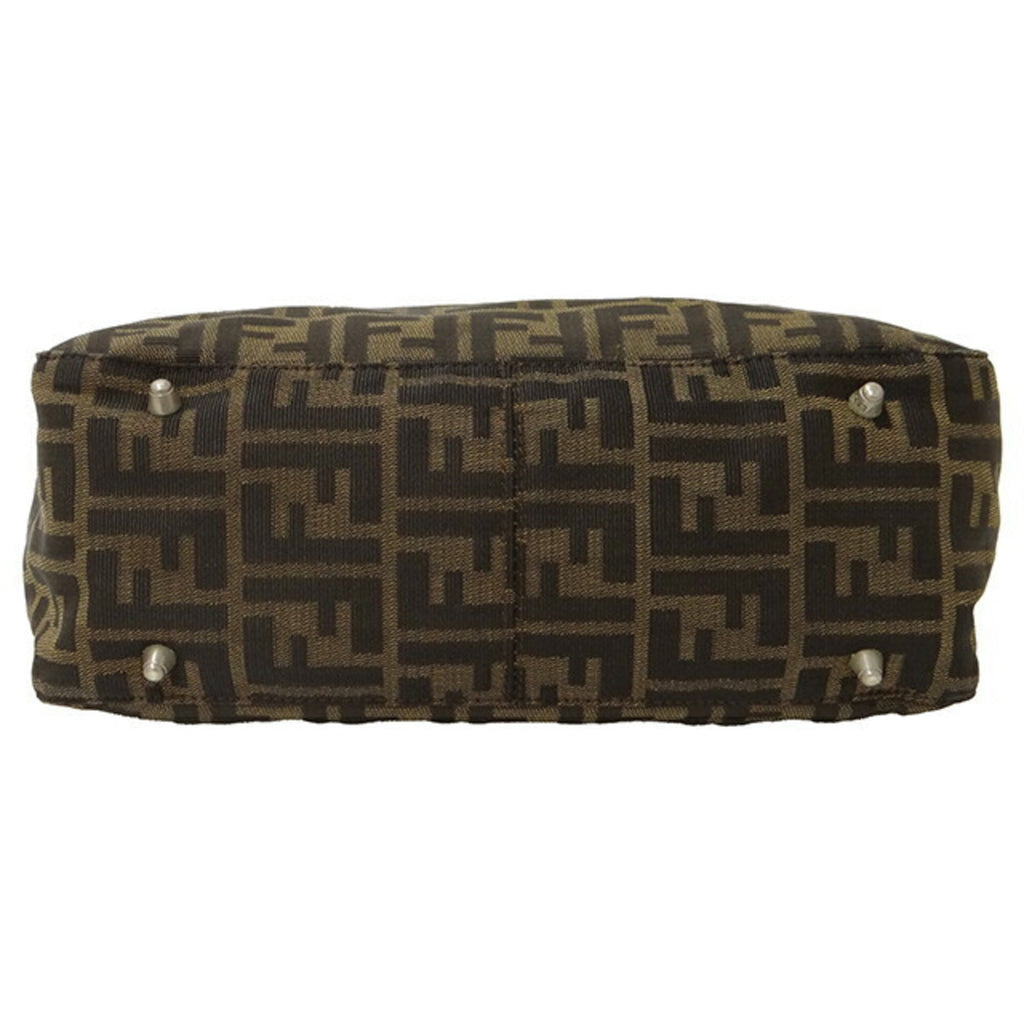FENDI Bag Women's Zucca Handbag Canvas Khaki Brown 26329