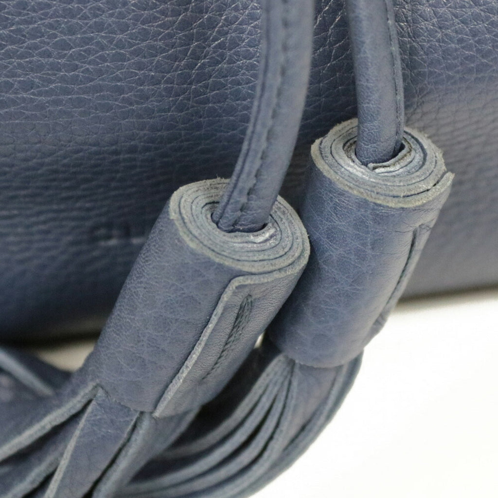 Gucci Handbag Shoulder Bag Chain Bamboo Navy Ladies