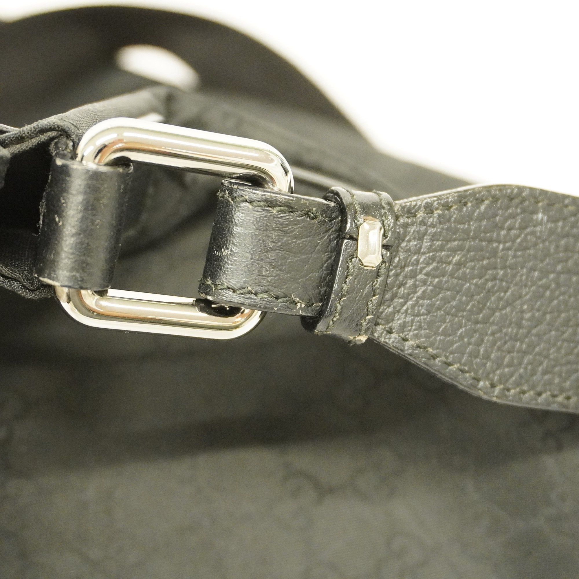 GUCCI  Shoulder Bag GG Nylon 190628 Women's Nylon,Leather Shoulder Bag Black