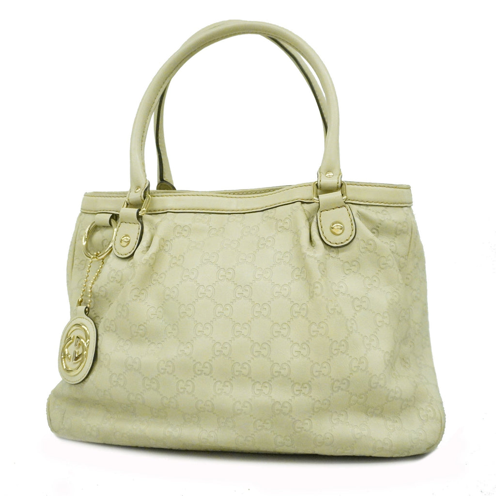 GUCCI  Sukey  Sima 211944 Women's Leather Tote Bag Ivory