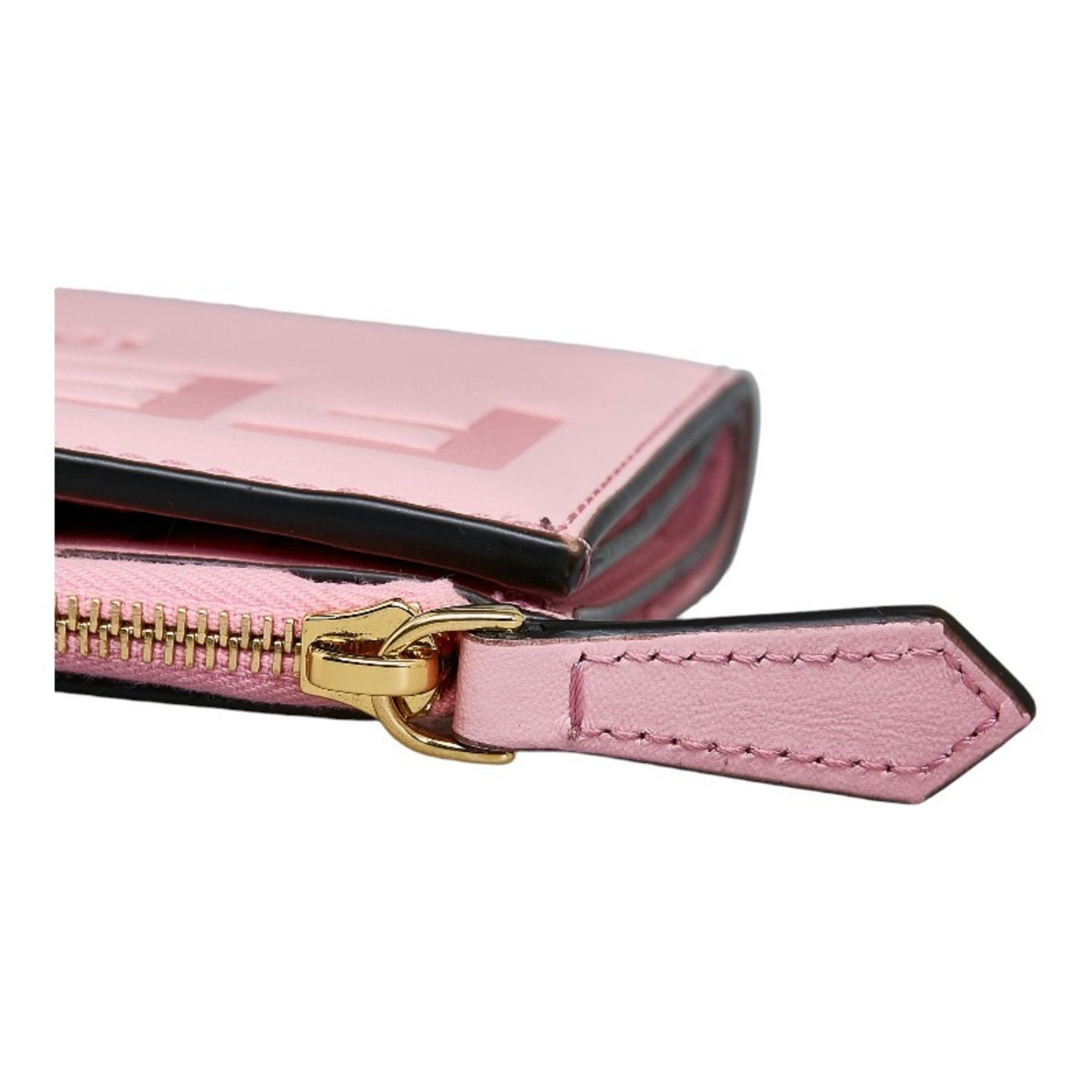 FENDI bifold wallet 8M0447 pink leather ladies