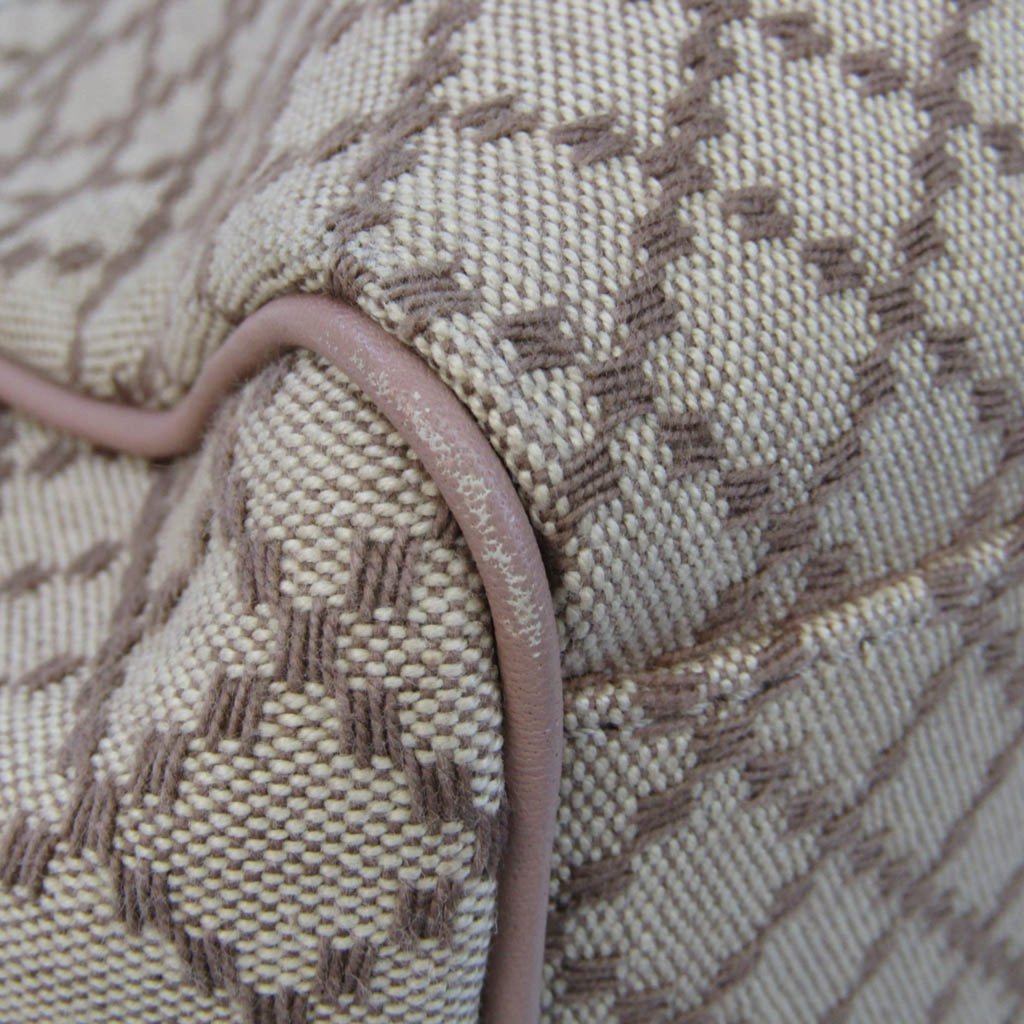 GUCCI Sukey 211944 Women's Leather,GG Canvas Handbag Beige,Khaki