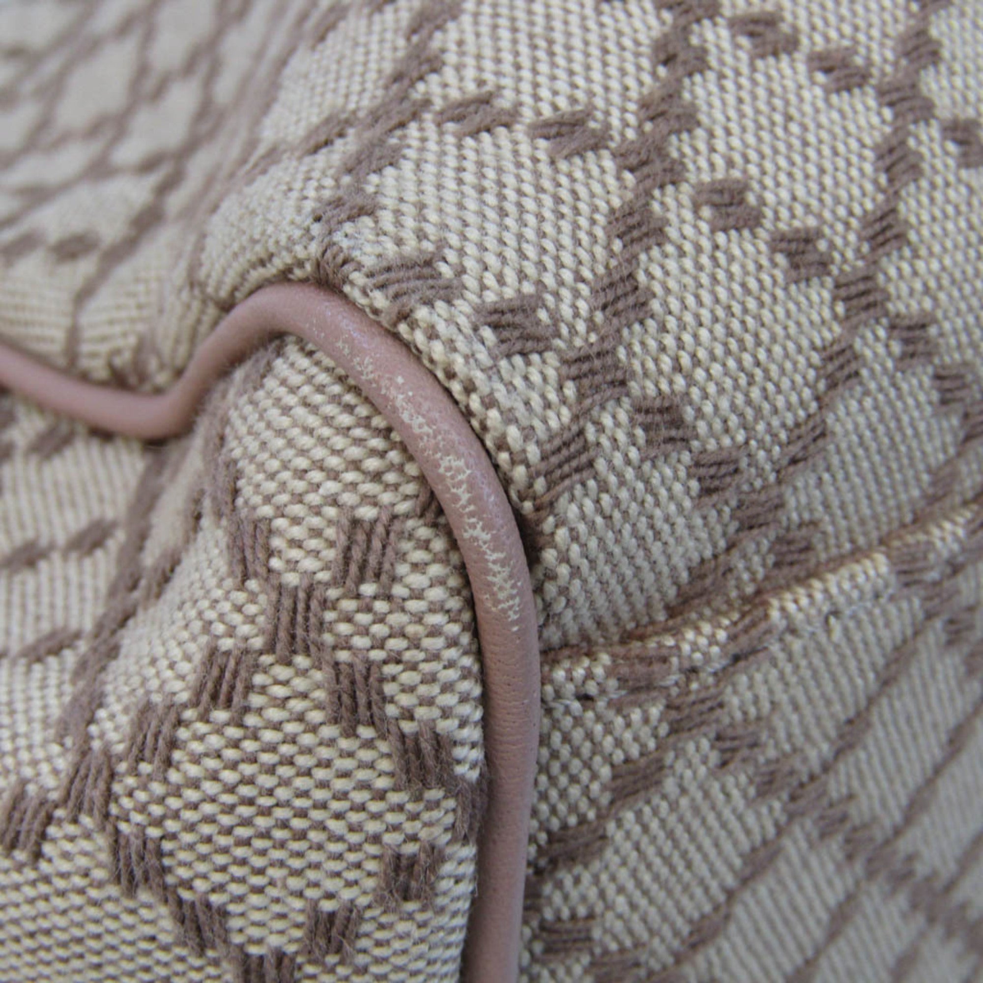 GUCCI Sukey 211944 Women's Leather,GG Canvas Handbag Beige,Khaki