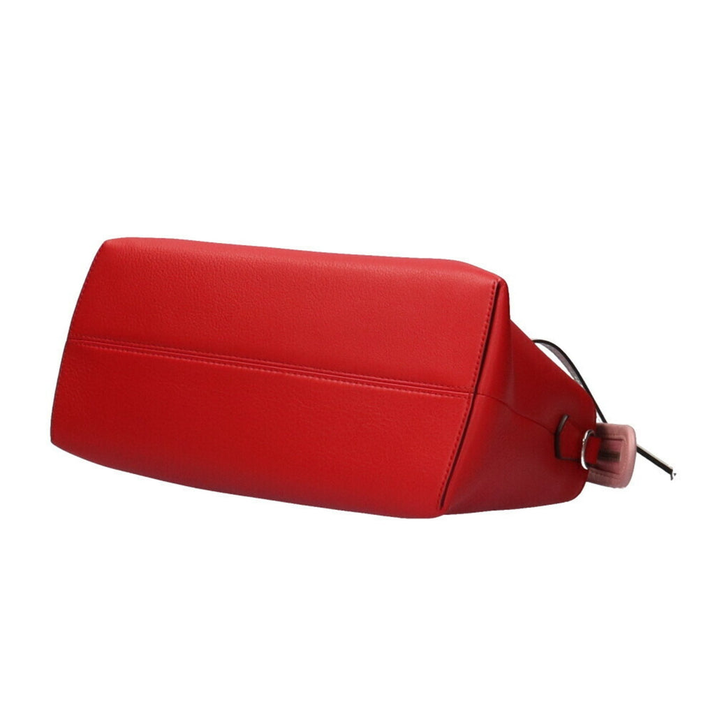 Fendi visor way shoulder bag leather red ladies