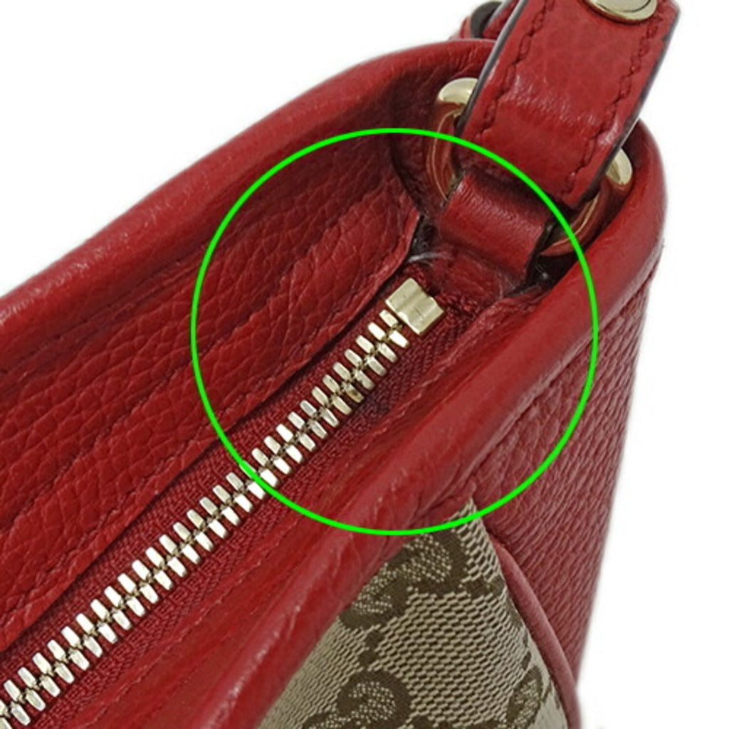 GUCCI bag ladies handbag shoulder 2way GG canvas brown red 449241