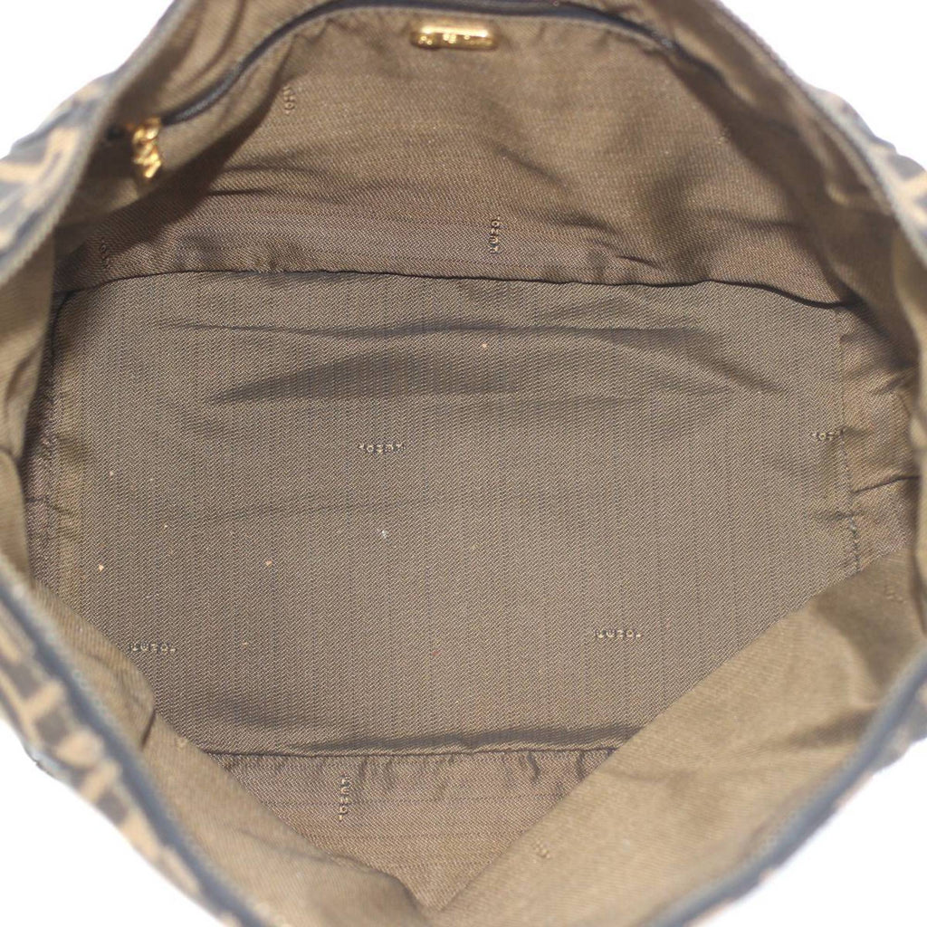 FENDI Vanity Bag Handbag Zucca Pattern Brown