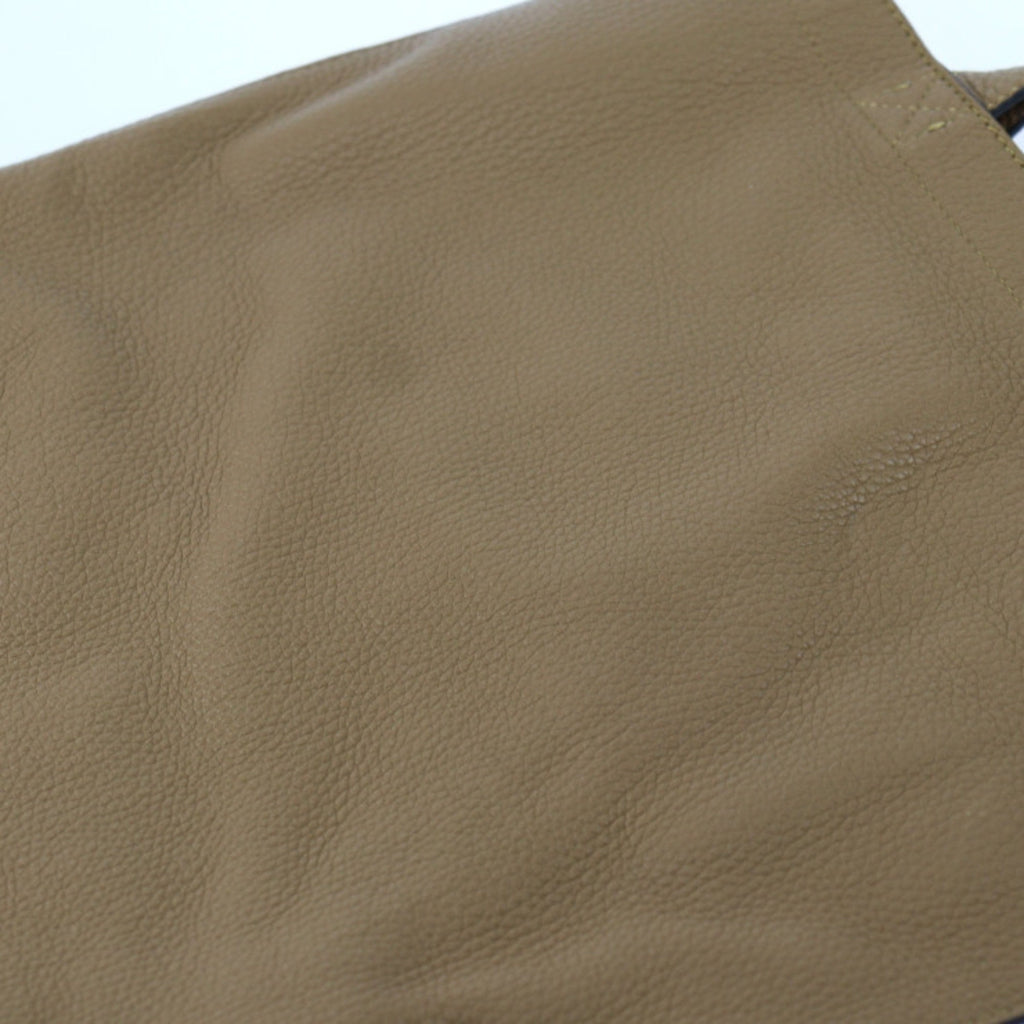 FENDI Tote Bag 7VA426 Leather Brown Series Shoulder Coffee Cup Pattern