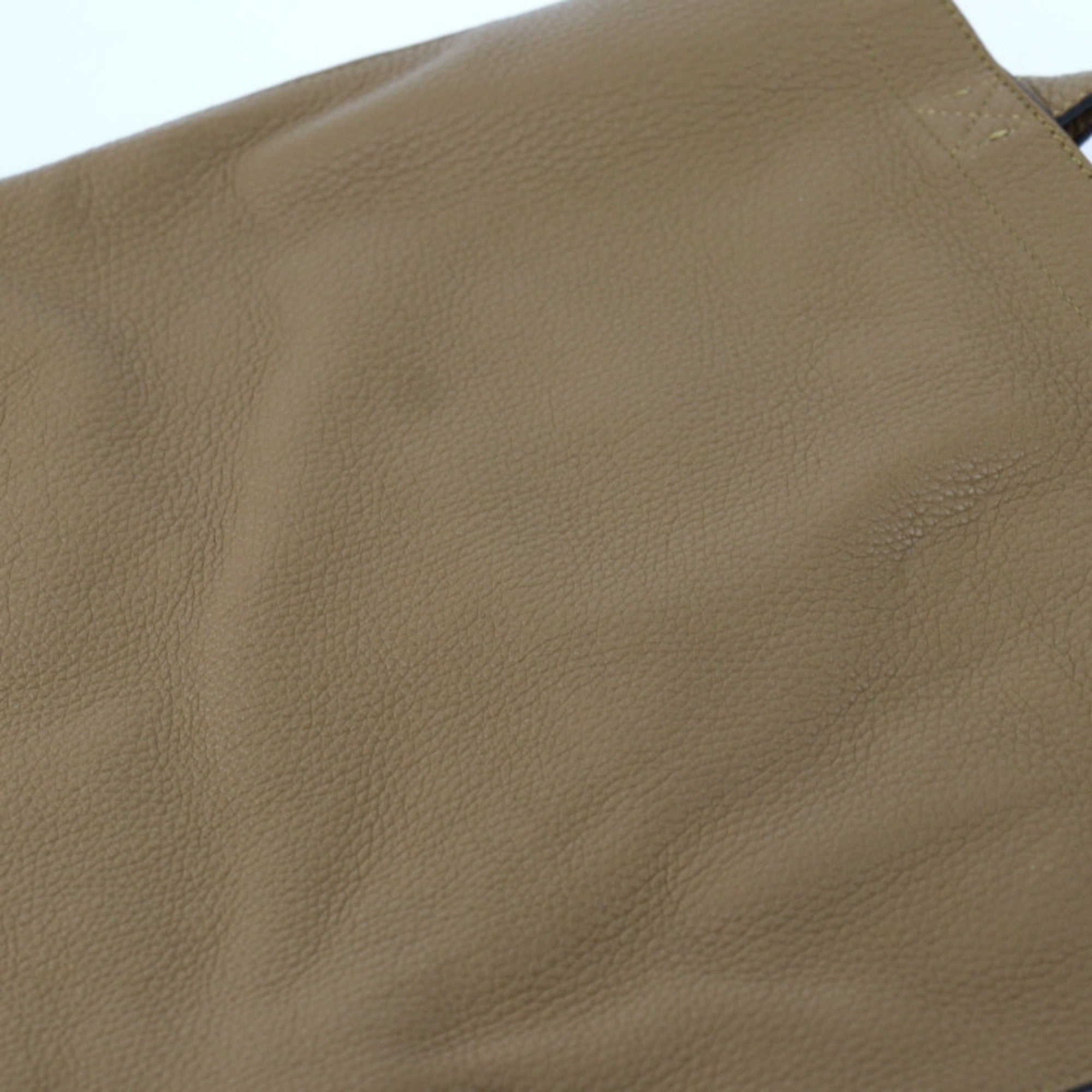 FENDI Tote Bag 7VA426 Leather Brown Series Shoulder Coffee Cup Pattern