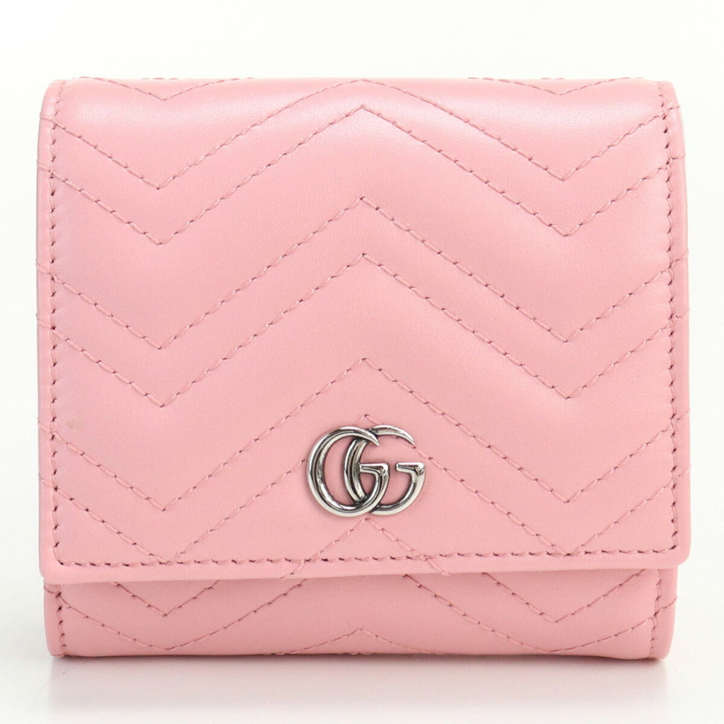 GUCCI Bifold Wallet GG Marmont 598629 Leather Ladies