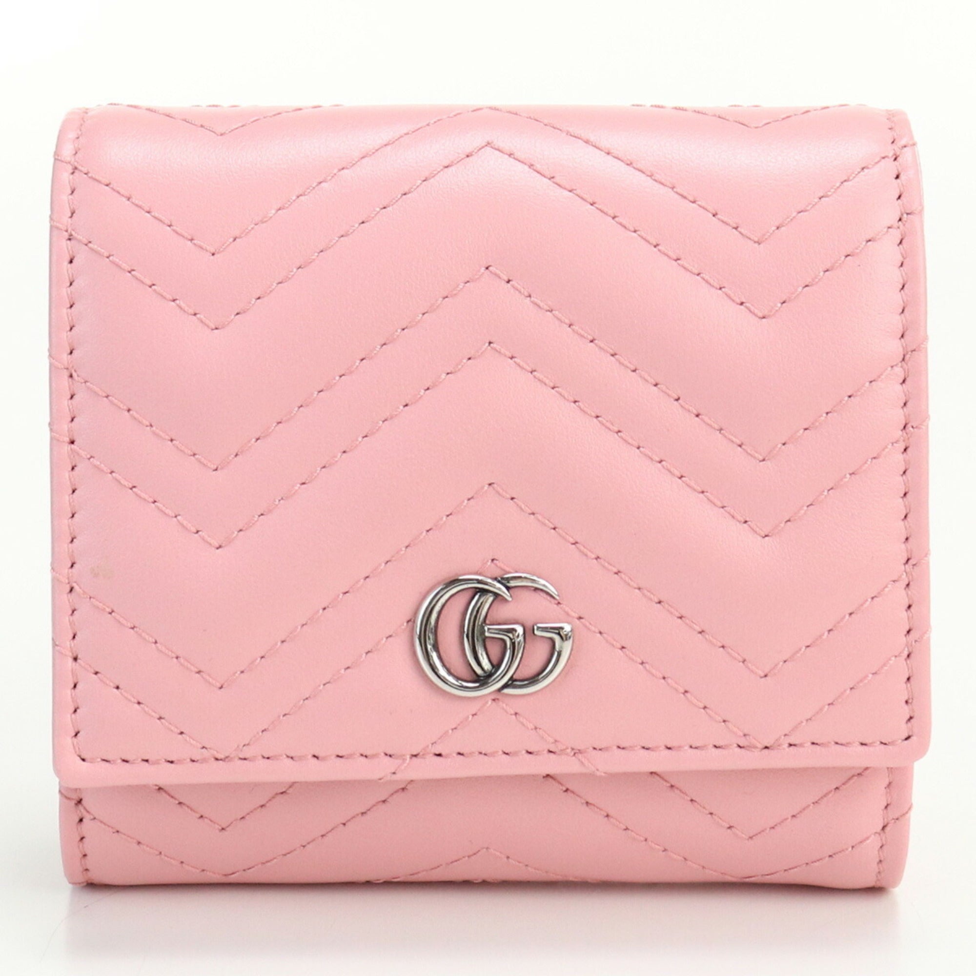 GUCCI Bifold Wallet GG Marmont 598629 Leather Ladies